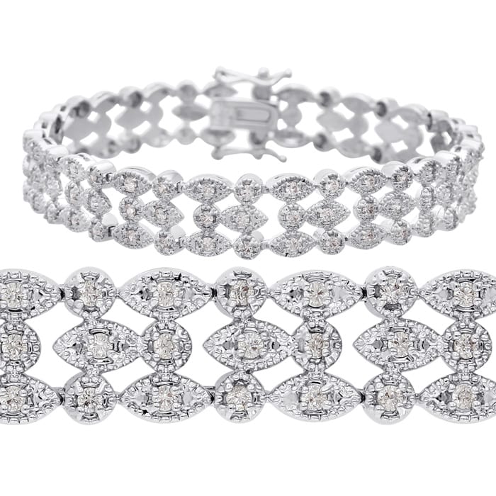 Grab This Beautiful Bracelet Instead!   1ct Vintage Diamond Bracelet. Wonderful Antique Model Lends A Retro Look & Feel