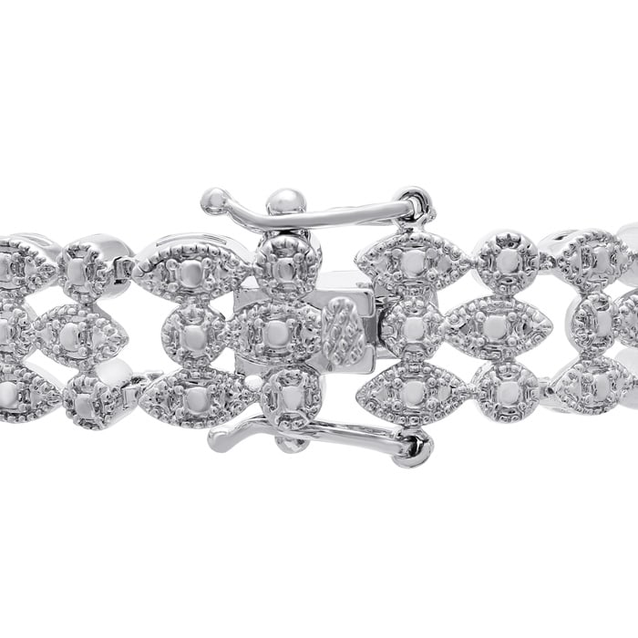 Grab This Beautiful Bracelet Instead!   1ct Vintage Diamond Bracelet. Wonderful Antique Model Lends A Retro Look & Feel
