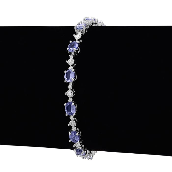 5ct Tanzanite and Diamond Bracelet
