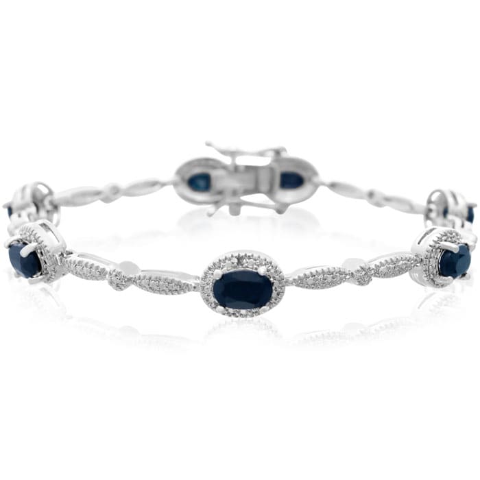 4 1/2ct Sapphire and Diamond Bracelet
