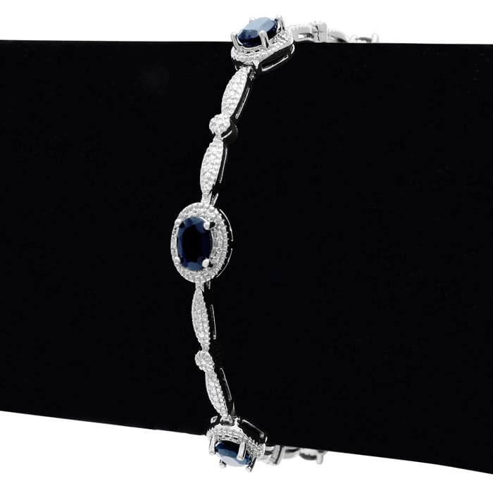 4 1/2ct Sapphire and Diamond Bracelet
