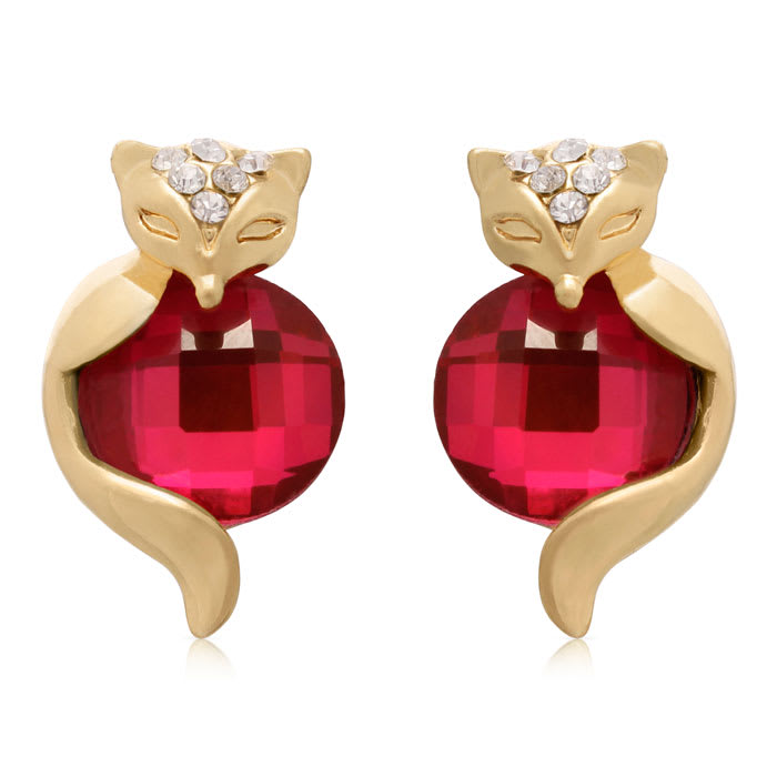 Fox sales earrings swarovski