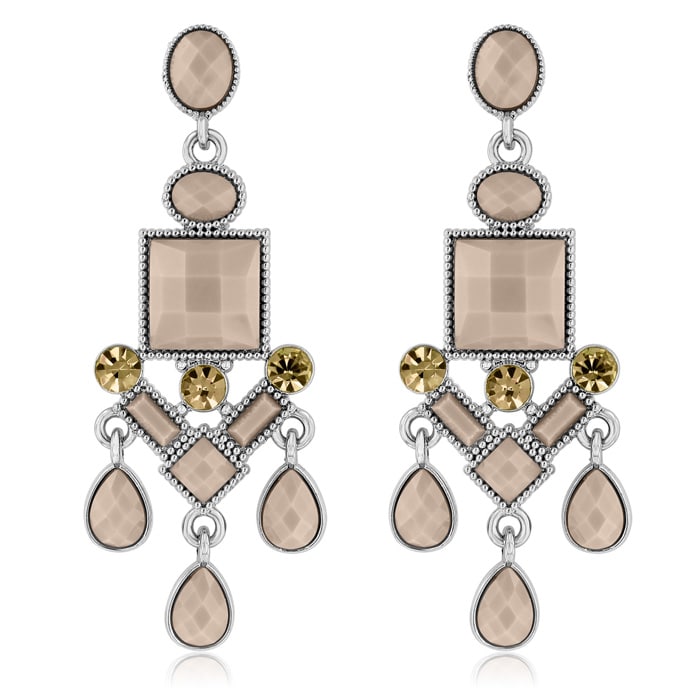 Passiana Chandelier Crystal Earrings, Almond
