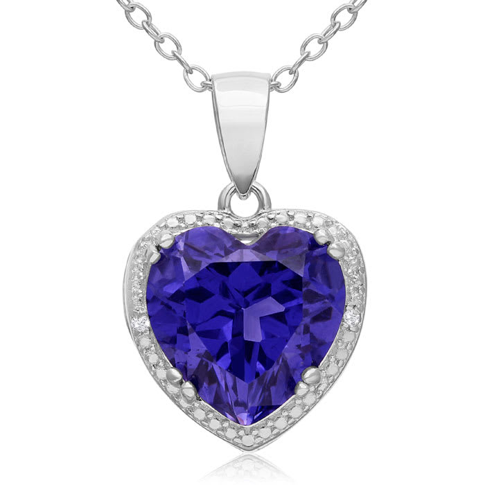 Tanzanite heart necklace online