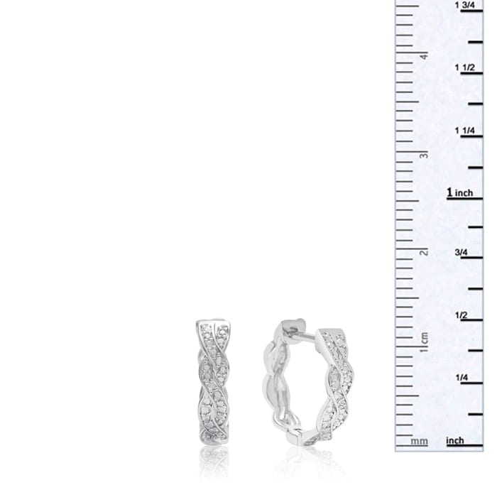 Diamond Swirl Hoop Earrings