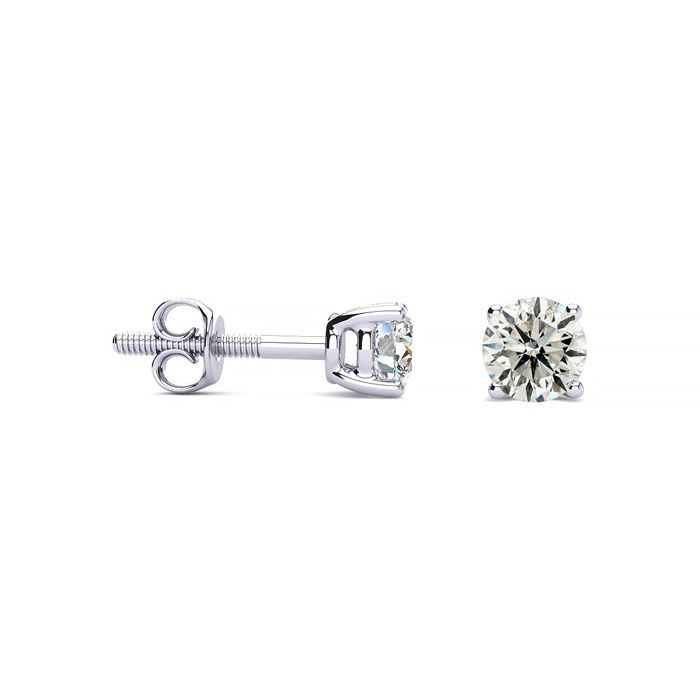 Diamond Stud Earrings | 1/2ct Diamond Stud Earrings in 14k White 