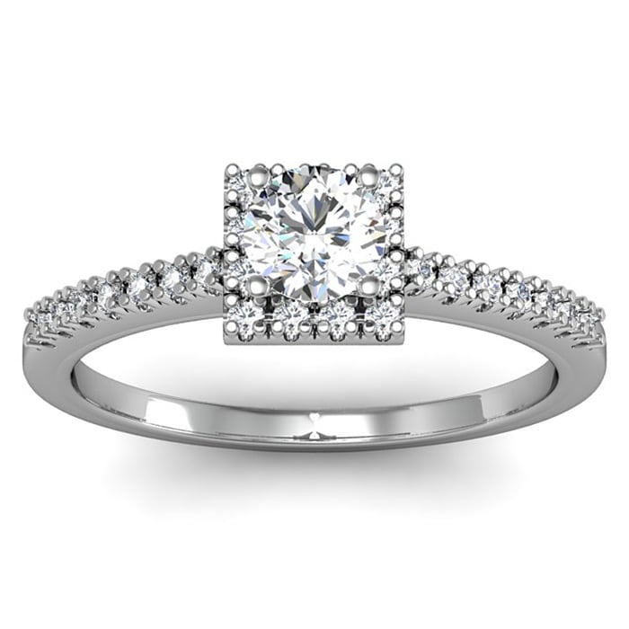 Cheap Engagement Rings Halo Diamond Cheap Engagement Rings