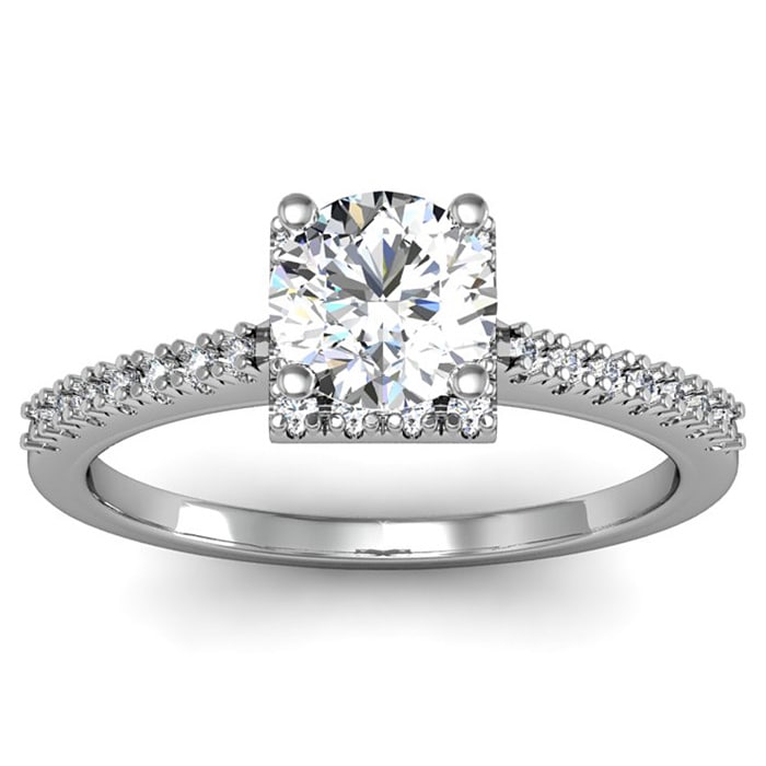 Rounded square diamond ring outlet