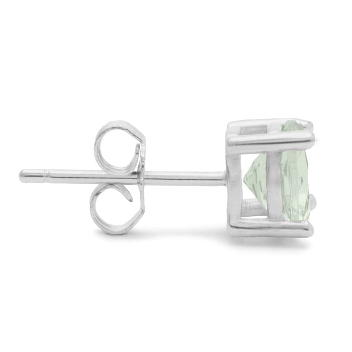 2ct Green Amethyst Earrings in Sterling Silver