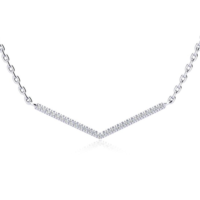 Diamond v bar necklace cheap
