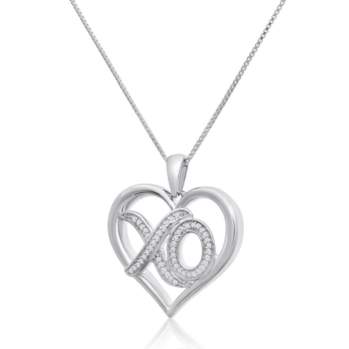 Xo top heart necklace