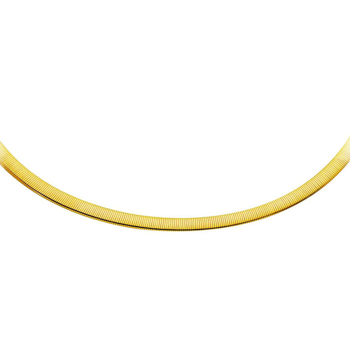 14 Karat Yellow White Gold 6.0mm 18 Inch Two Tone Reversible