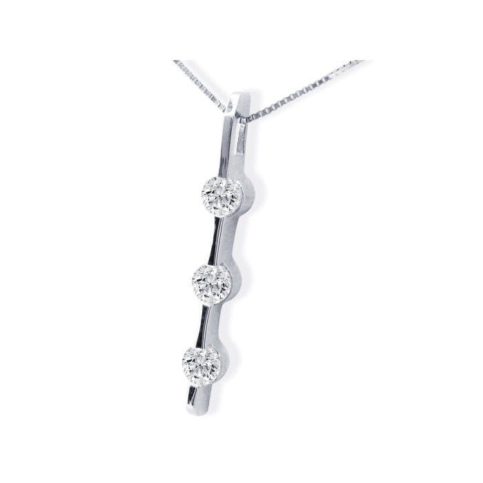 Channel set diamond deals pendant
