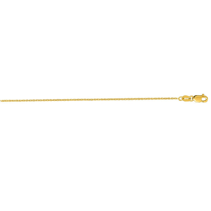 14 Karat Yellow Gold 1.10mm 16 Inch Cable Link Chain Necklace