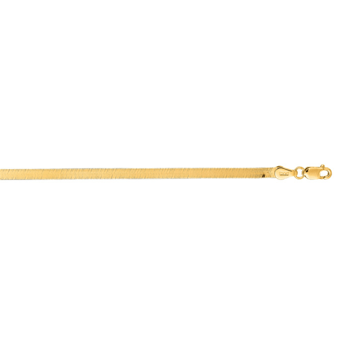 14 Karat Yellow Gold 3.0mm 16 Inch Imperial Herringbone Chain