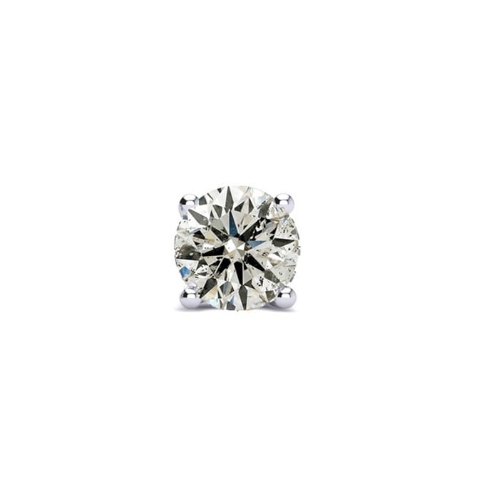 2/3 Carat Single Diamond Stud Earring In 14 Karat White Gold
