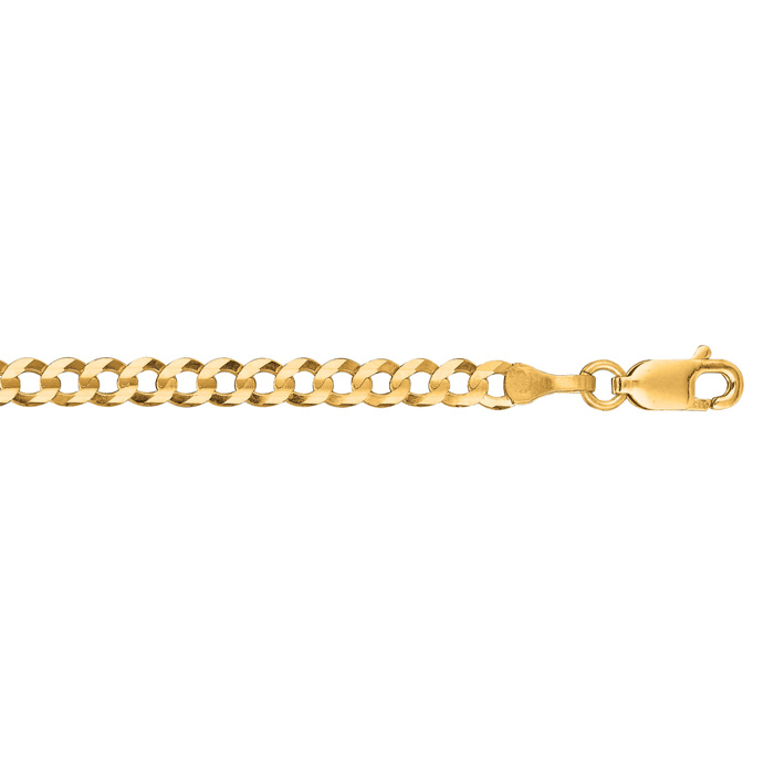 14 Karat Yellow Gold 3.60mm 18 Inch Comfort Curb Chain