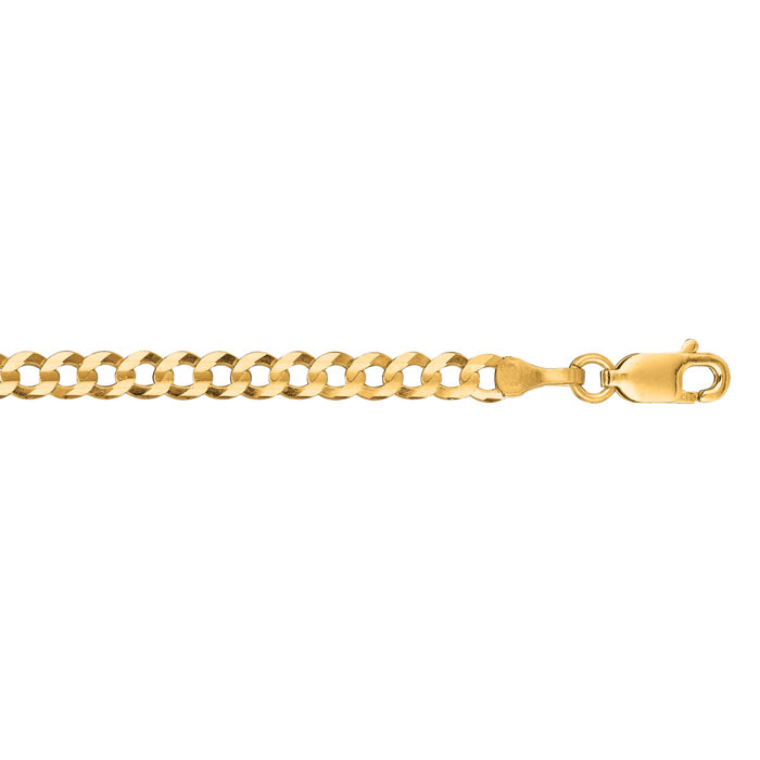 14 Karat Yellow Gold 3.60mm 22 Inch Comfort Curb Chain