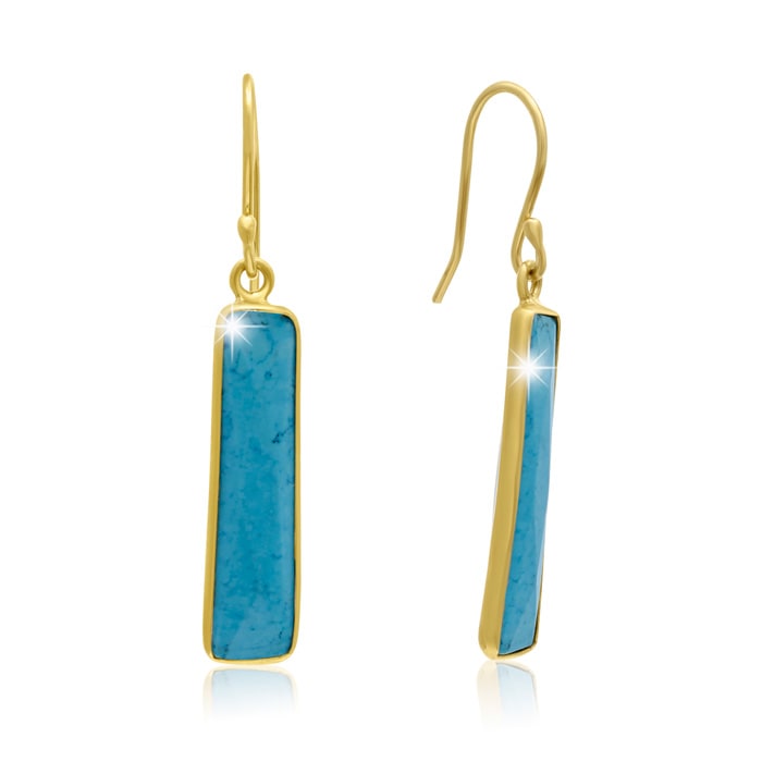 Turquoise bar earrings new arrivals