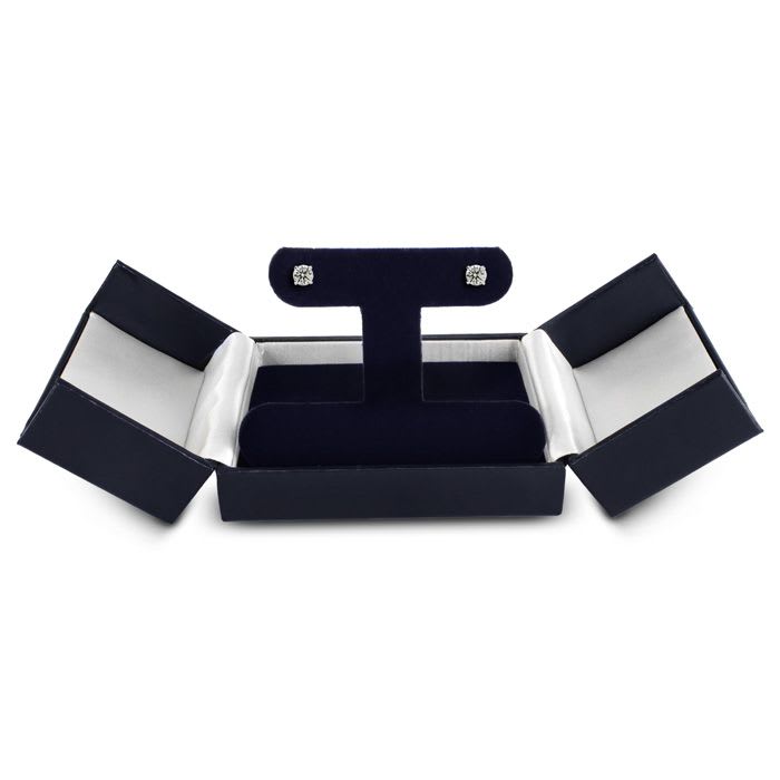 1/2 Carat Diamond Stud Earrings In 14 Karat White Gold Featured on Dr. Phil