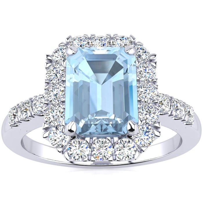 2 carat aquamarine ring sale