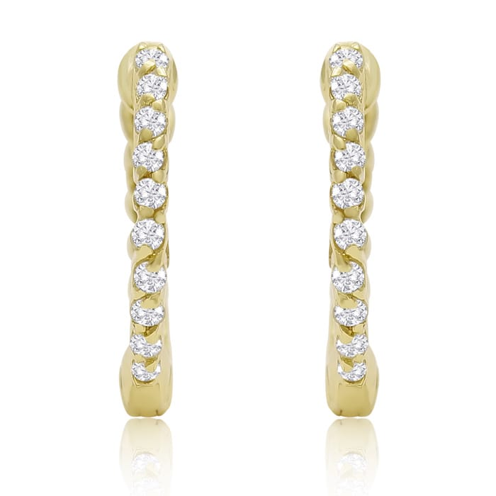 1/4 Carat Diamond Inside-Out Hoop Earrings