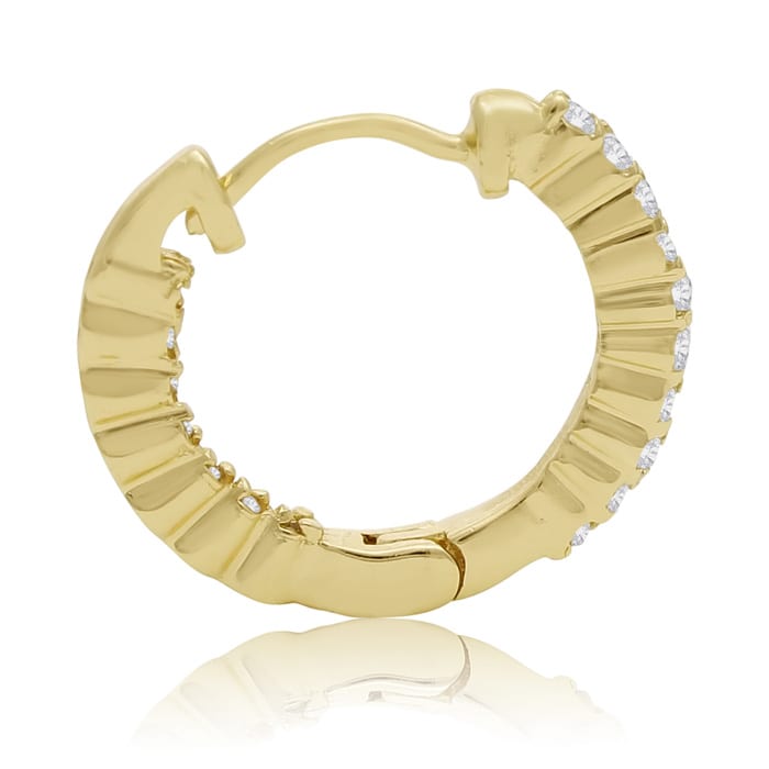 1/4 Carat Diamond Inside-Out Hoop Earrings