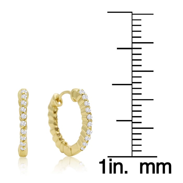 1/4 Carat Diamond Inside-Out Hoop Earrings