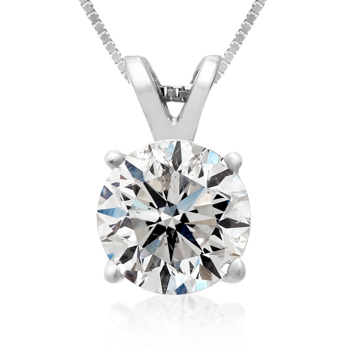 2 carat discount diamond necklace solitaire