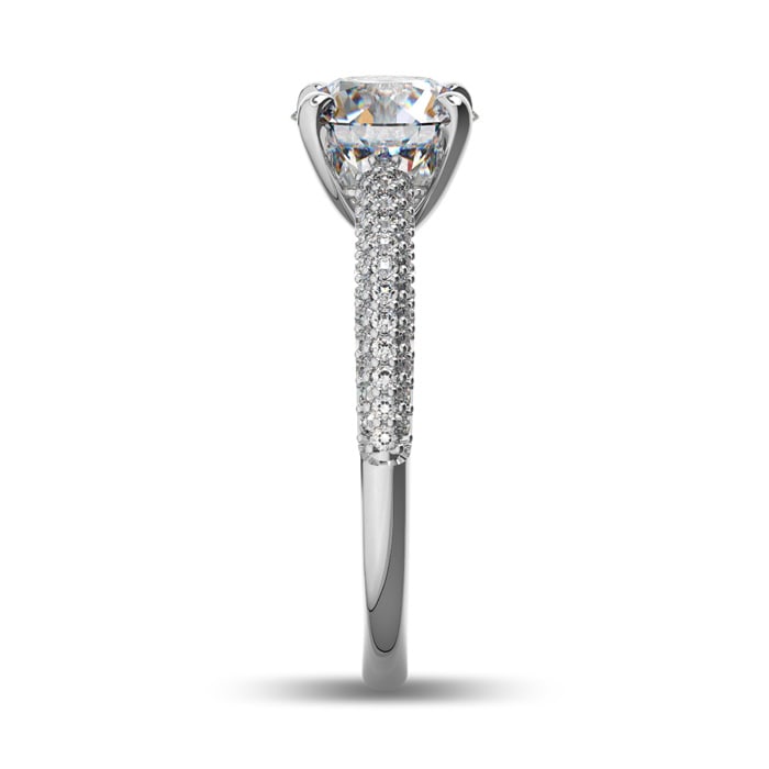 14 Karat White Gold 2 Carat Classic Round Diamond Engagement Ring