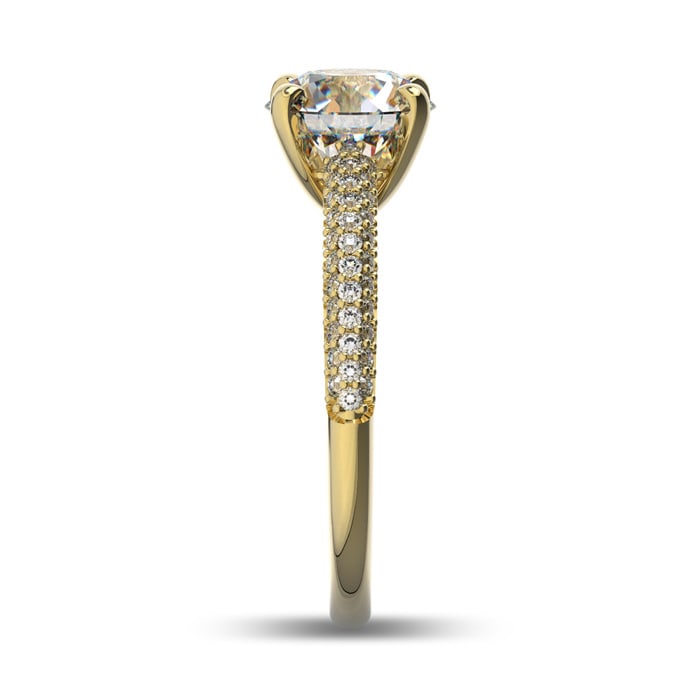 14 Karat Yellow Gold 2 Carat Classic Round Diamond Engagement Ring
