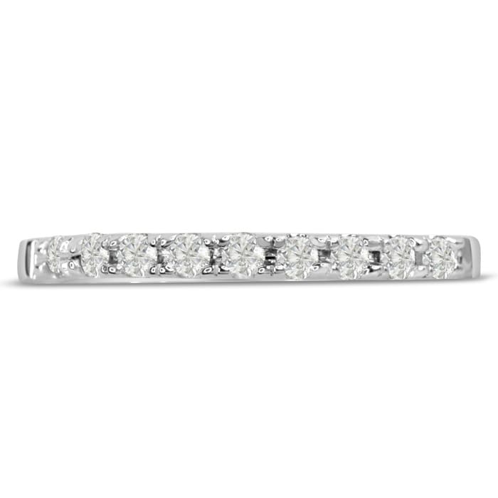 1/4 Carat Diamond Wedding Band In 14 Karat White Gold