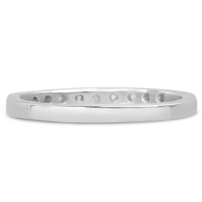 1/4 Carat Diamond Wedding Band In 14 Karat White Gold