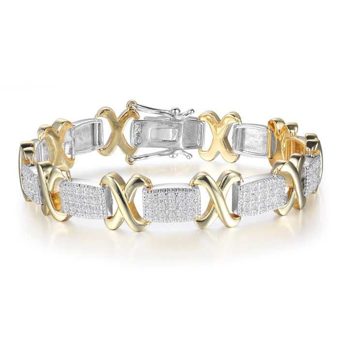Tennis Bracelet Diamond Tennis Bracelet Two Tone 1 Carat