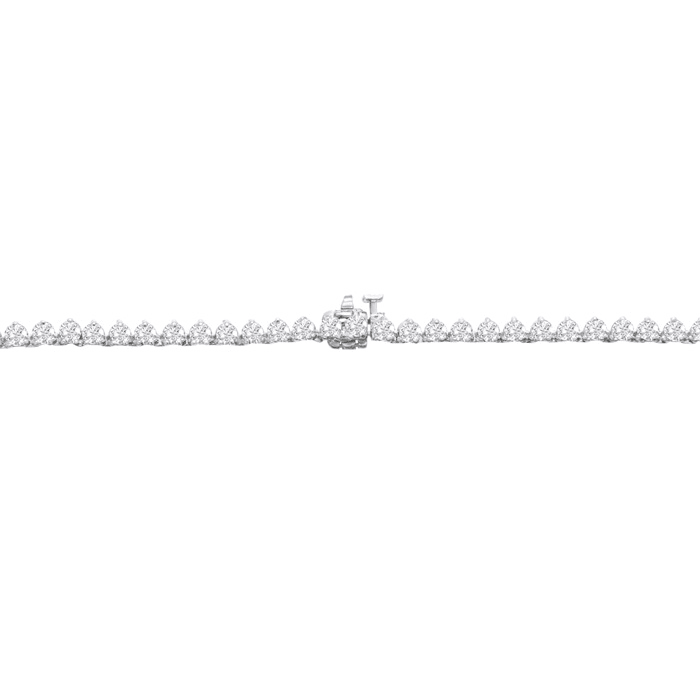 10 Carat Diamond Tennis Necklace In 14 Karat White Gold, 17 Inches