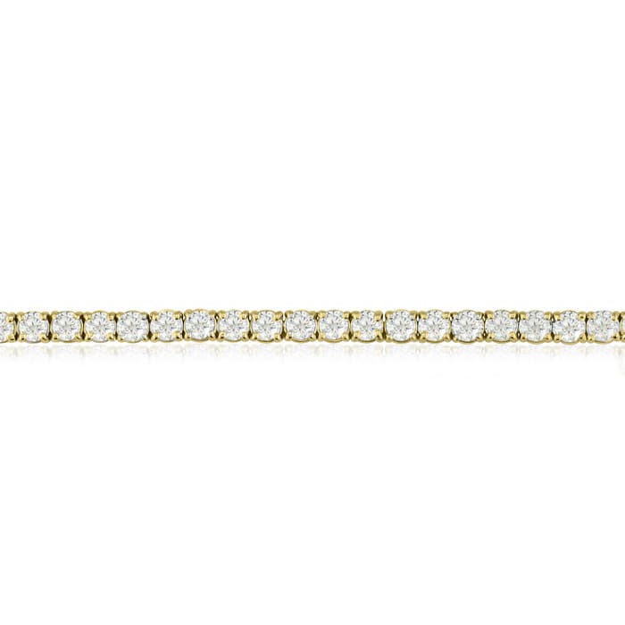 8 1/2 Carat Diamond Tennis Bracelet In 14 Karat Yellow Gold, 8 1/2 Inches