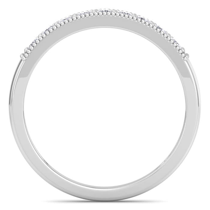 1/4 Carat Diamond Wedding Band In 14K White Gold