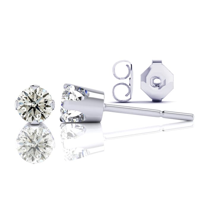 Nearly 1/2ct Diamond Stud Earrings in White Gold.  Everyone Loves These Beautiful Diamond Earrings! Just The Right Size!