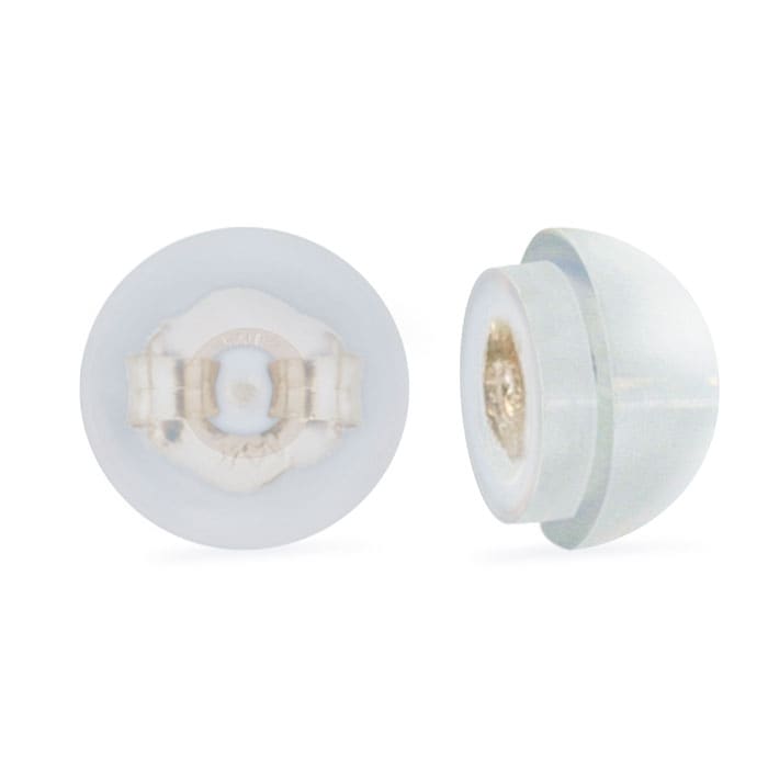 Super-Comfort 14K Yellow Gold Silicone Hypoallergenic Earring Clutches