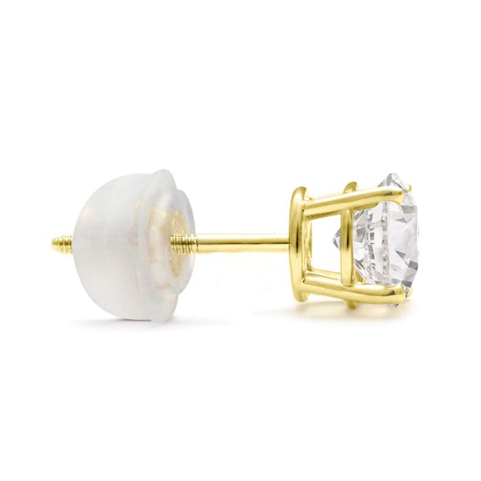 Super-Comfort 14K Yellow Gold Silicone Hypoallergenic Earring Clutches