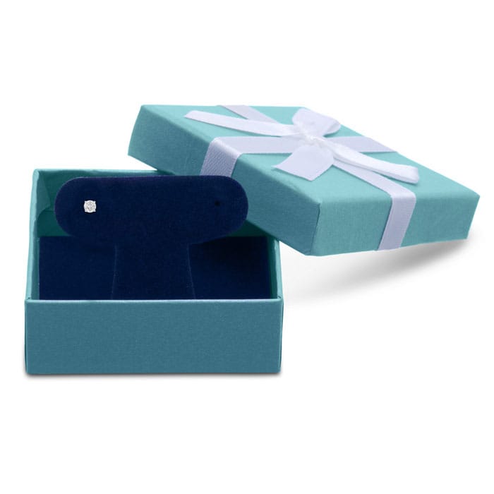 1/4 Carat Single Diamond Stud Earring In 14 Karat White Gold