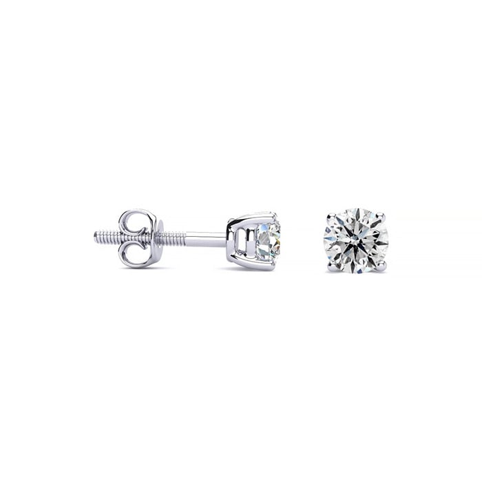 Colorless 1/4 Carat Diamond Stud Earrings