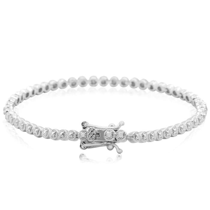 1/2 Carat Classic Round Diamond Tennis Bracelet. 