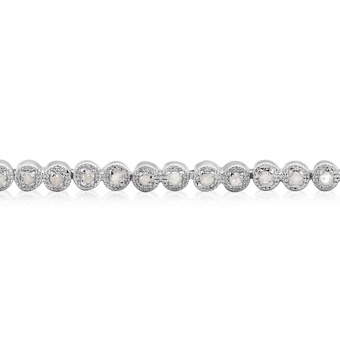 1/2 Carat Classic Round Diamond Tennis Bracelet. 