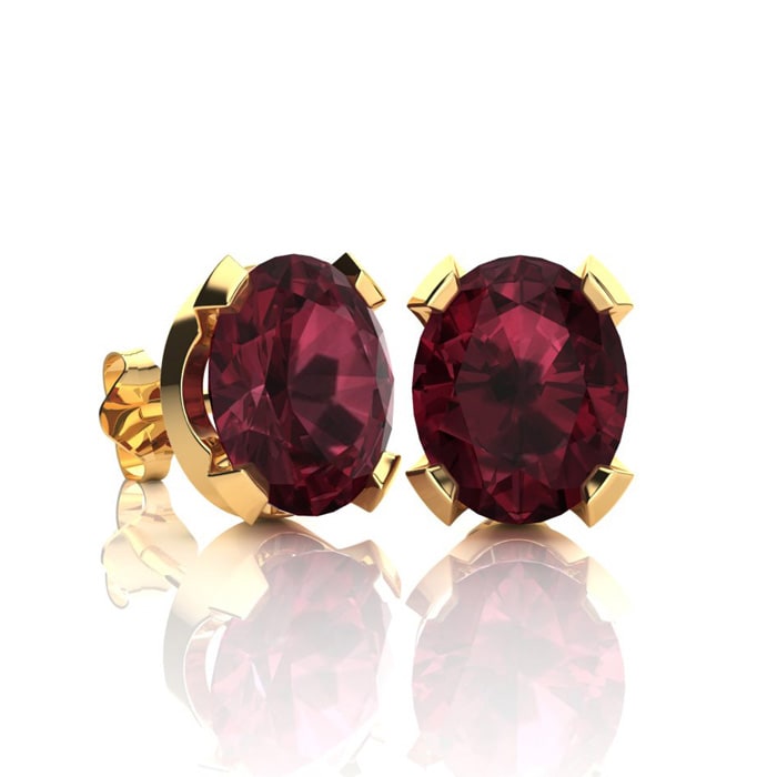 Garnet Necklace January Birthstone 3ct Oval Garnet Necklace