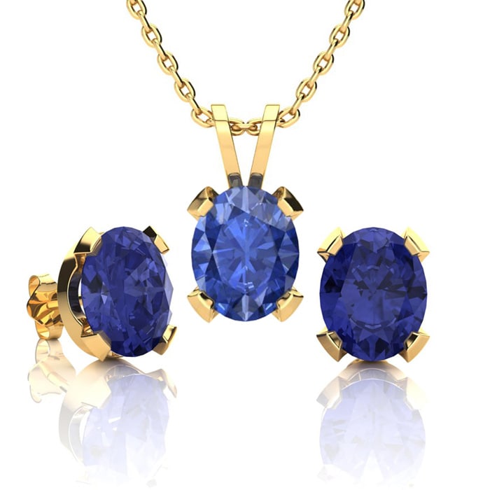 Tanzanite necklace and earring hot sale set