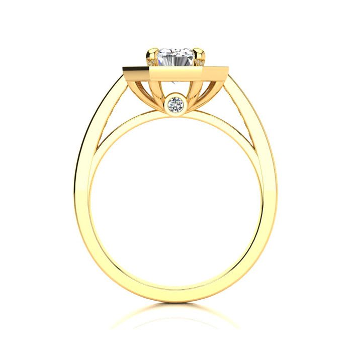 2 Carat Halo Diamond Engagement Ring In 14 Karat Yellow Gold