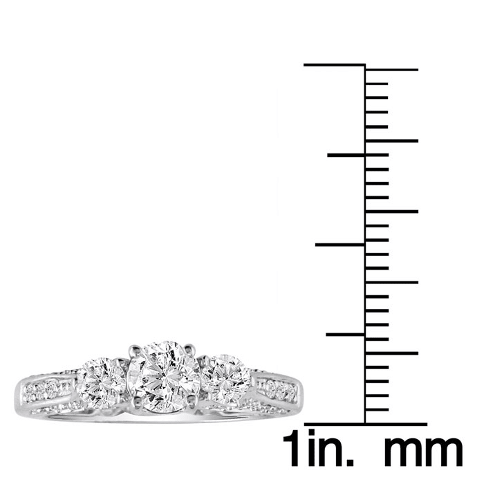 Hansa 1ct Diamond Round Engagement Ring in PLATINUM, I-J, SI2-I1, Available Ring Sizes 4-9.5
