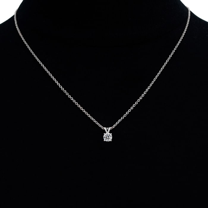 Nearly 1/2ct Colorless Diamond Solitaire Pendant in 14k White Gold. Fantastic Value!
