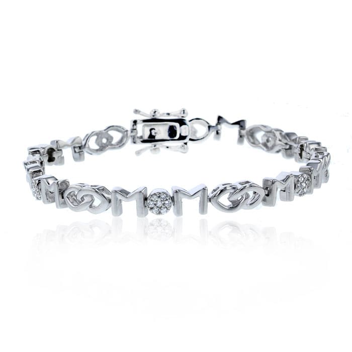 Sterling Silver Mom Bracelet